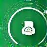 Technology Icon depicting a futuristic network symbolizing advanced tech