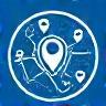 Route Planning Systems Icon - map with optimized routes and location pins