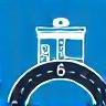 Toll Management Solutions Icon - stylized toll booth and currency symbols